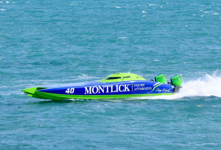 Montlick Injury Attorneys race boat